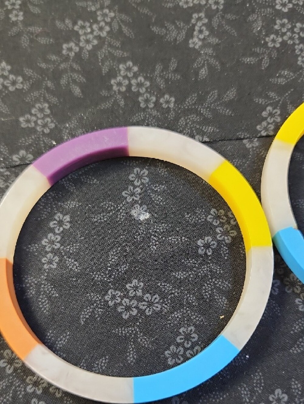 Plunder Colorblock Resin Bangle Set - Picture 3 of 5